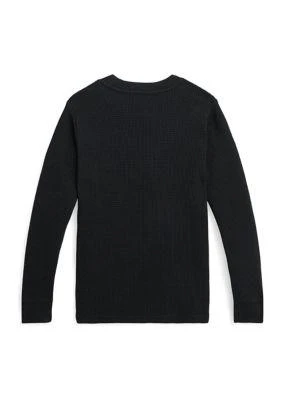 商品Ralph Lauren|Lauren Childrenswear Boys 2 7 Waffle Knit Cotton Long Sleeve T Shirt,价格¥139,第2张图片详细描述