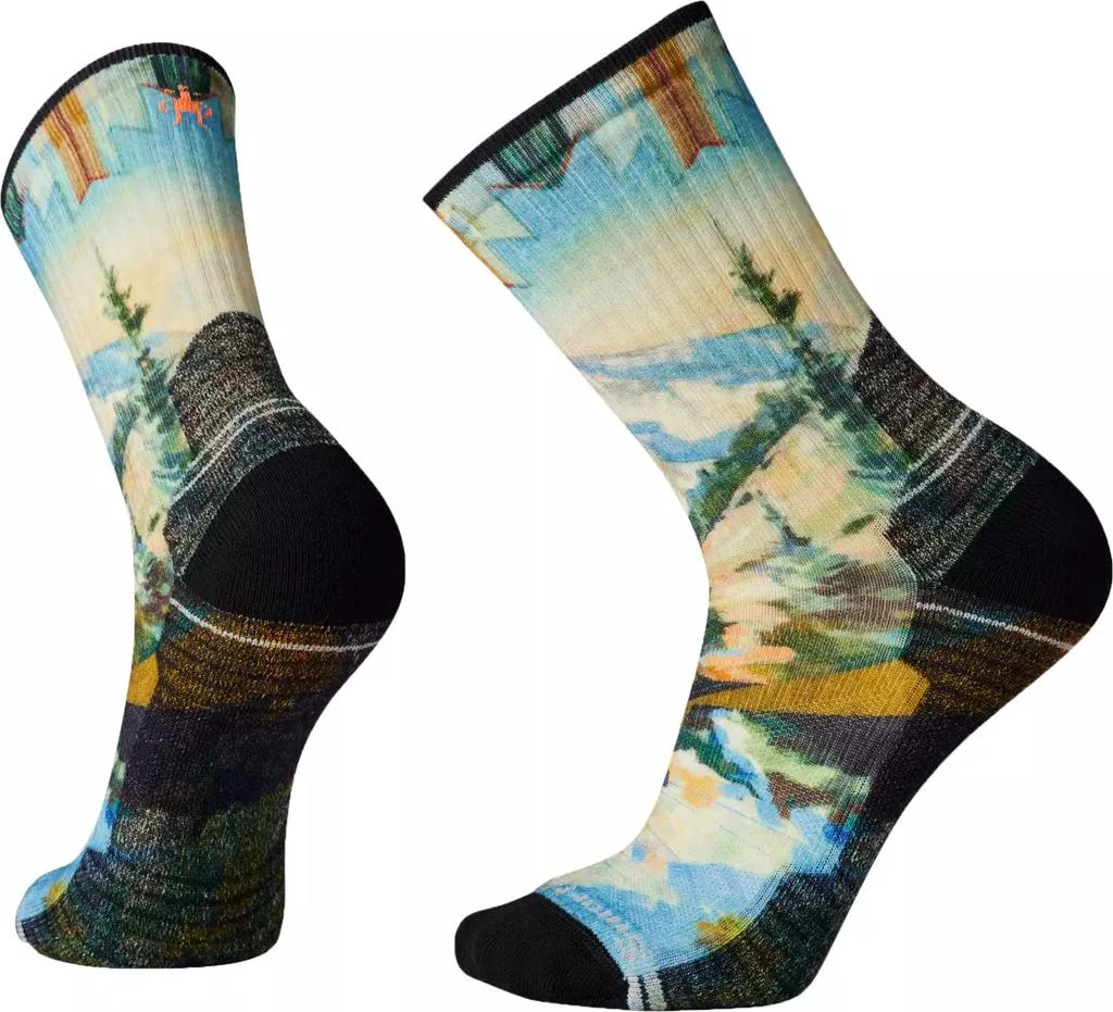 商品SmartWool|SmartWool Men's Hike Light Cushion Mountain Print Crew Socks,价格¥188,第1张图片