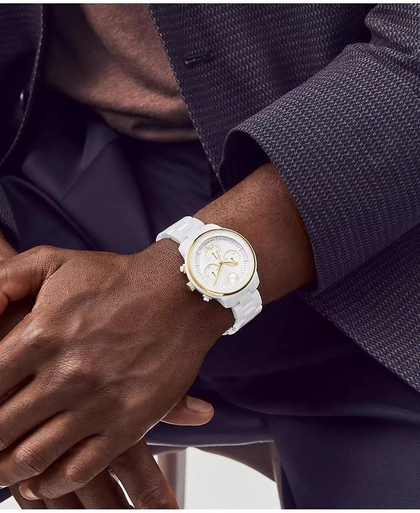 商品Movado|Women's Bold Verso Swiss Quartz Chronograph White Ceramic Bracelet Watch 39mm,价格¥5978,第4张图片详细描述