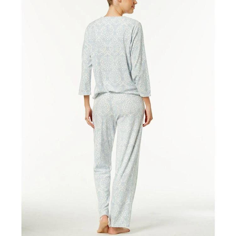 商品Miss Elaine|Printed Brushed Waffle-Knit Pajama Set,价格¥275,第3张图片详细描述