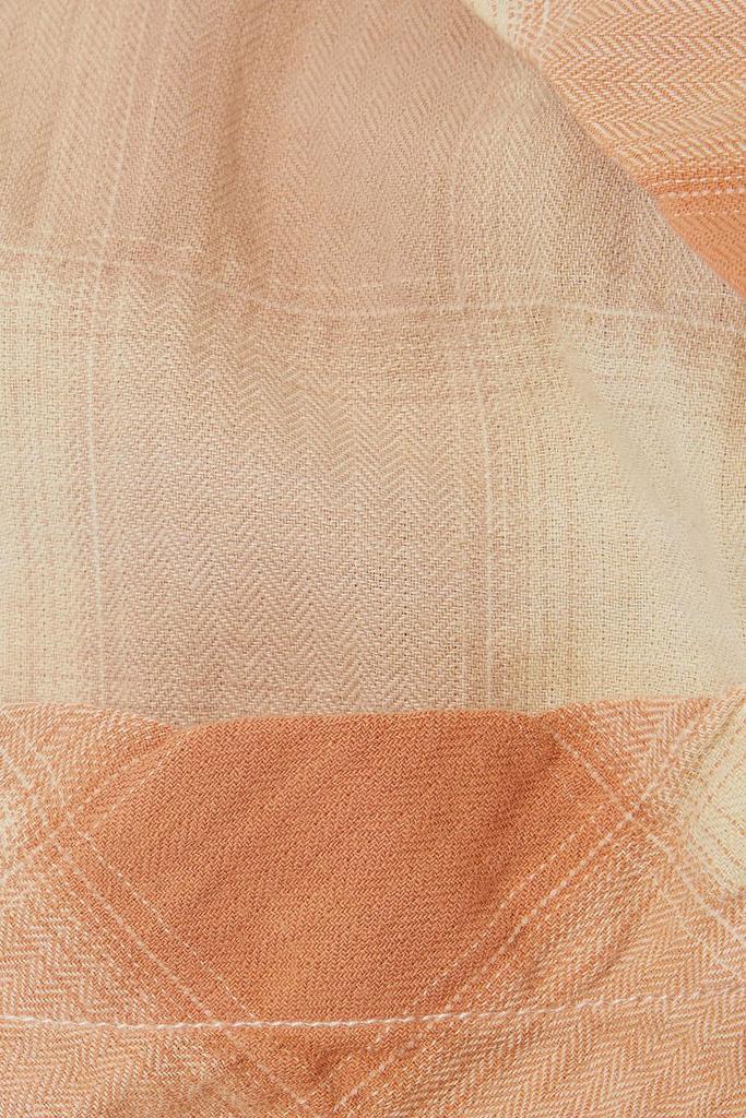 Melda paneled checked cotton-blend flannel top商品第4张图片规格展示