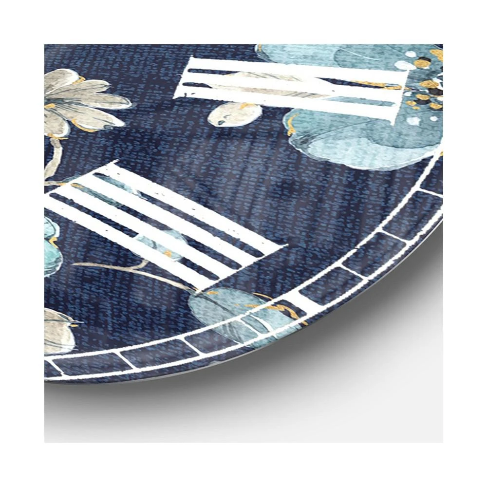 商品Designart|Floral Oversized Metal Wall Clock,价格¥1490,第2张图片详细描述