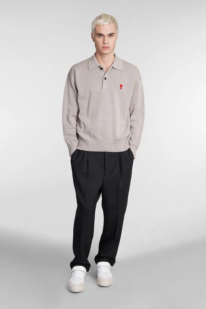 商品AMI|Ami Alexandre Mattiussi Polo In Beige Wool,价格¥2605,第2张图片详细描述