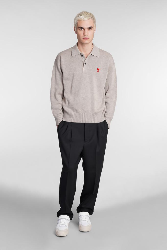 商品AMI|Ami Alexandre Mattiussi Polo In Beige Wool,价格¥2272,第4张图片详细描述