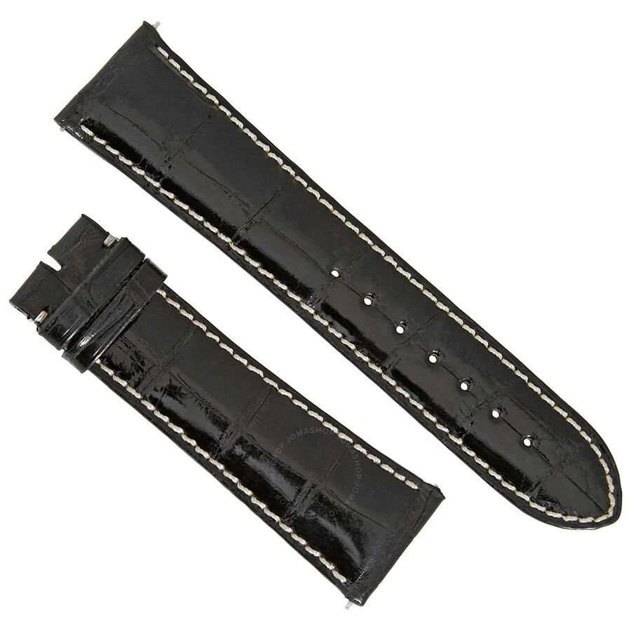 商品Hadley Roma|19 MM Shiny Black Alligator Leather Strap,价格¥588,第1张图片