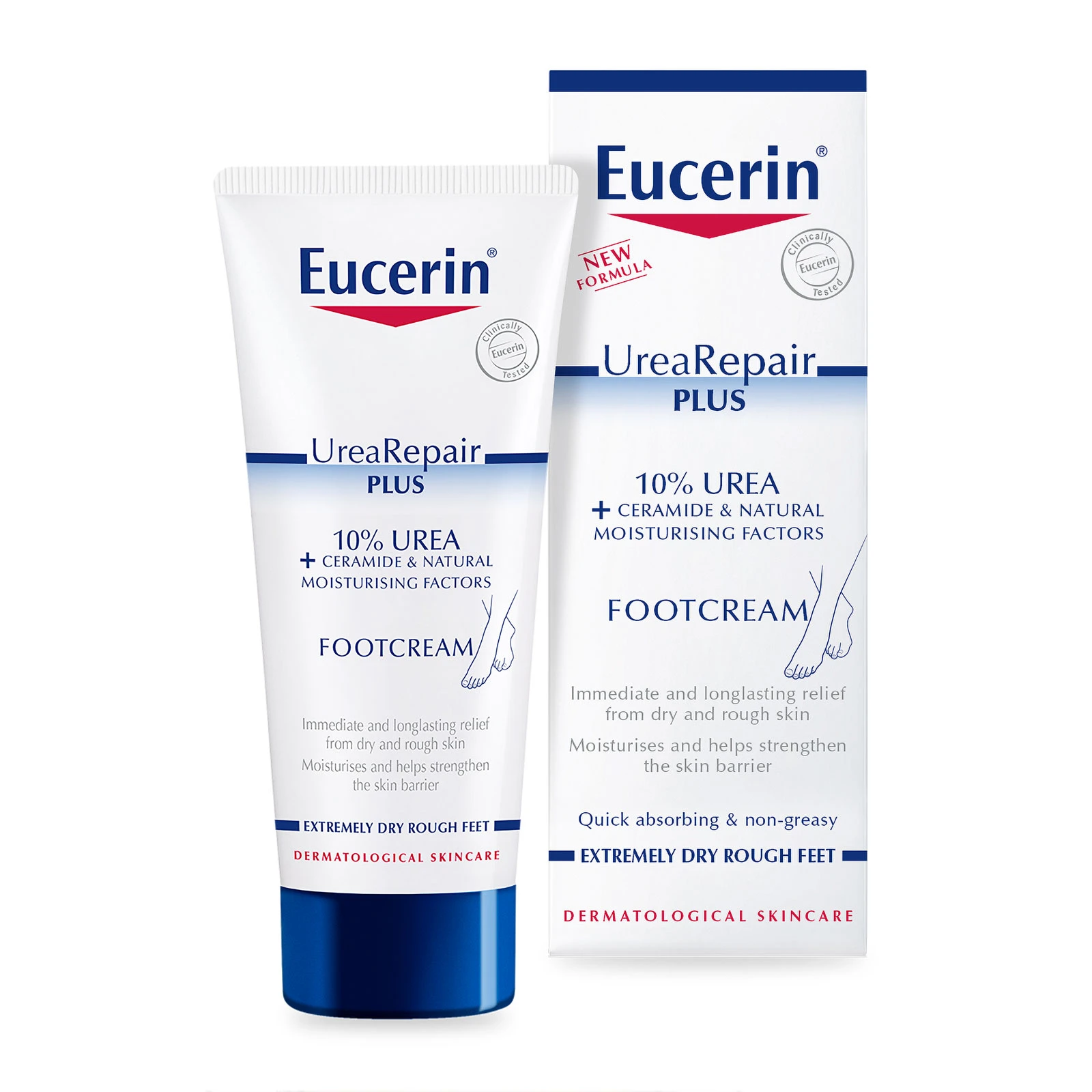 商品Eucerin|Eucerin 优色林 滋润修护龟裂护足霜 10%尿素 100ml,价格¥114,第1张图片