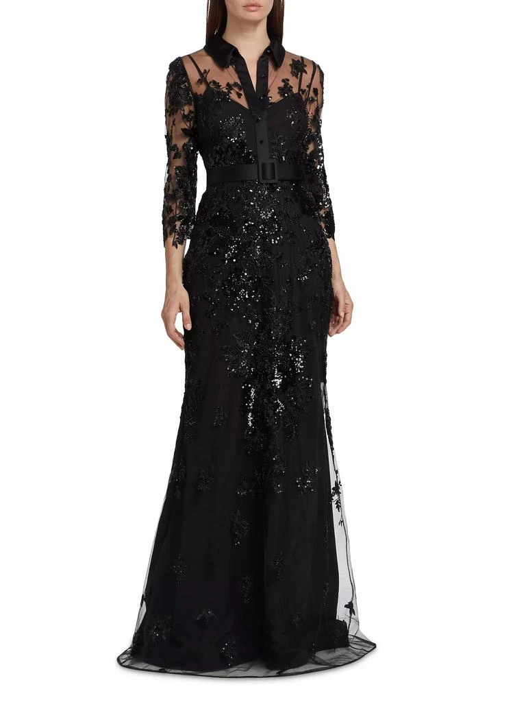 商品Badgley Mischka|Embellished Shirt Mermaid Gown,价格¥8510,第3张图片详细描述