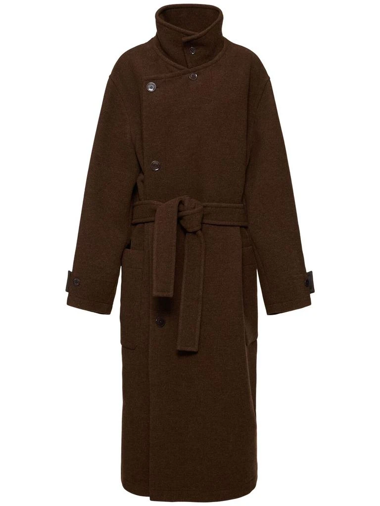 商品Lemaire|Belted Double Wool Long Coat,价格¥13752,第1张图片