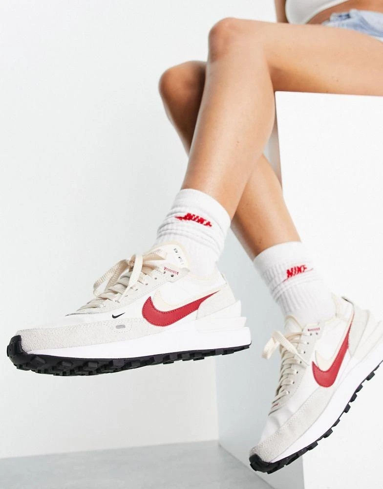 商品NIKE|Nike Waffle One SE trainers in cream and gym red.,价格¥700,第1张图片