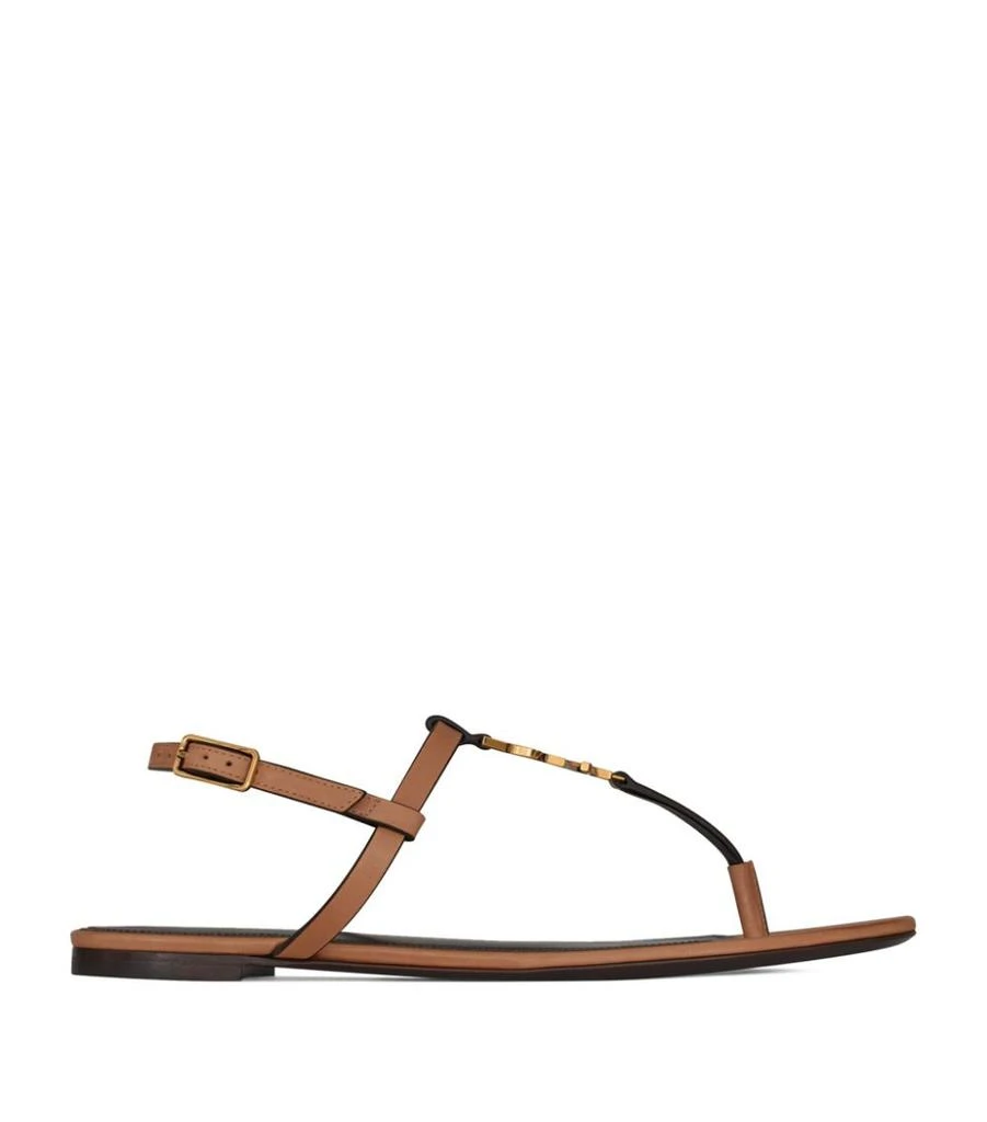 商品Yves Saint Laurent|Leather Cassandra Sandals,价格¥7798,第1张图片