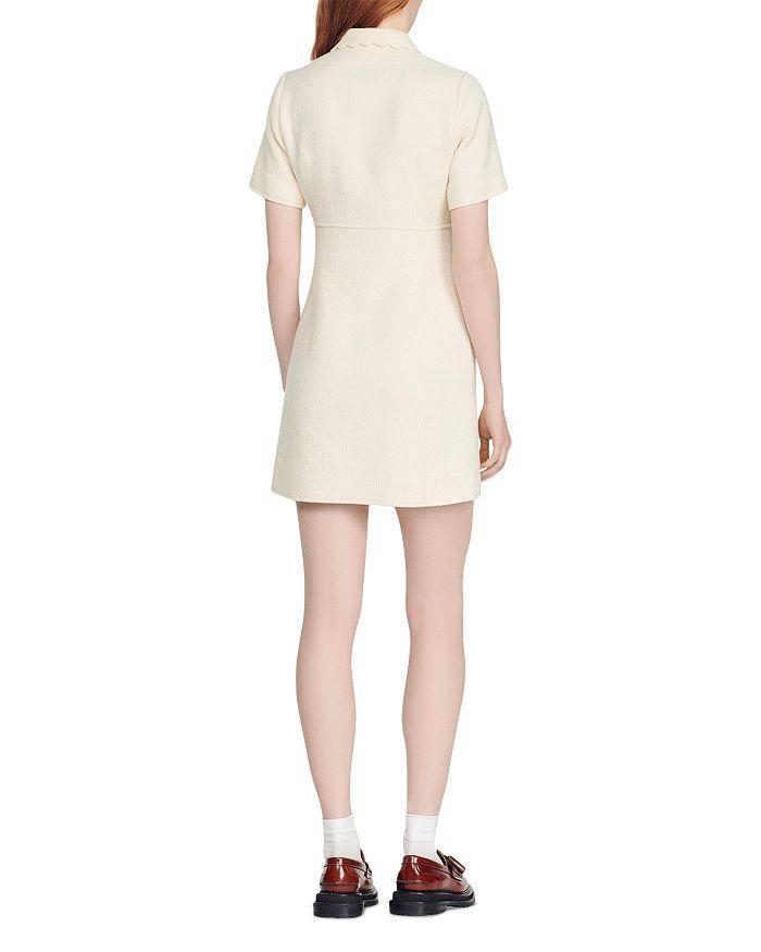 商品Sandro|Gregoria Tweed Zip Mini Dress,价格¥2942,第5张图片详细描述