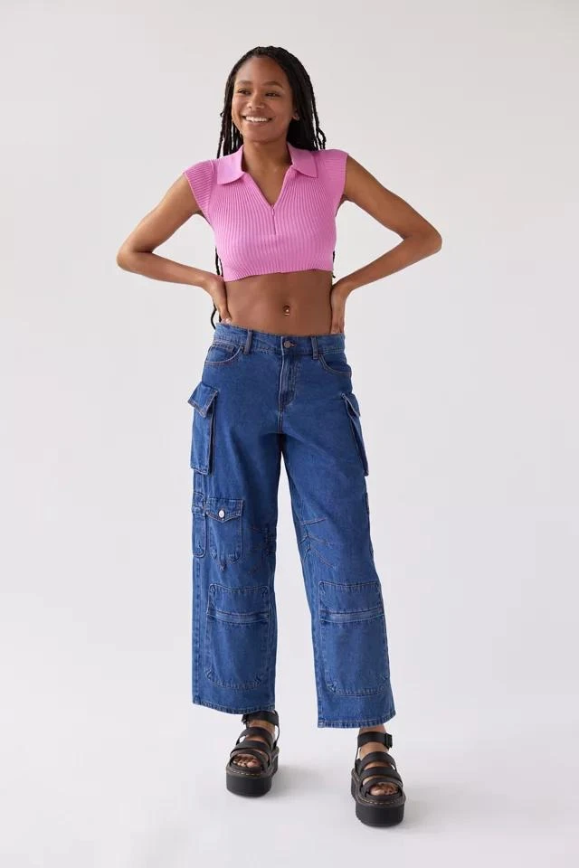 商品BDG|BDG Briar Zip-Up Polo Sweater,价格¥37,第4张图片详细描述