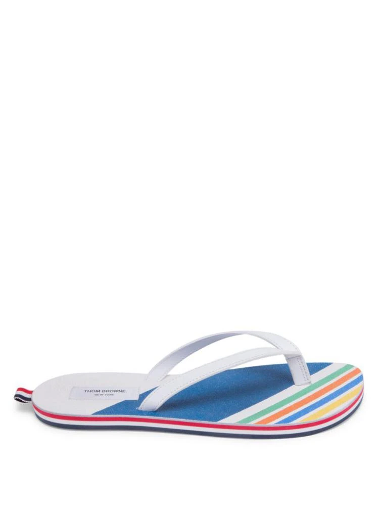 商品Thom Browne|Striped Leather Flipflops,价格¥3672,第5张图片详细描述