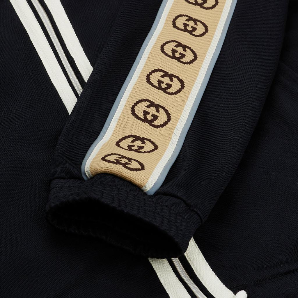 商品Gucci|Gucci GG Ribbon Black Track Jacket,价格¥9973,第4张图片详细描述