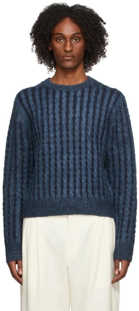 商品Acne Studios|Indigo Cable Knit Crewneck,价格¥1104,第1张图片