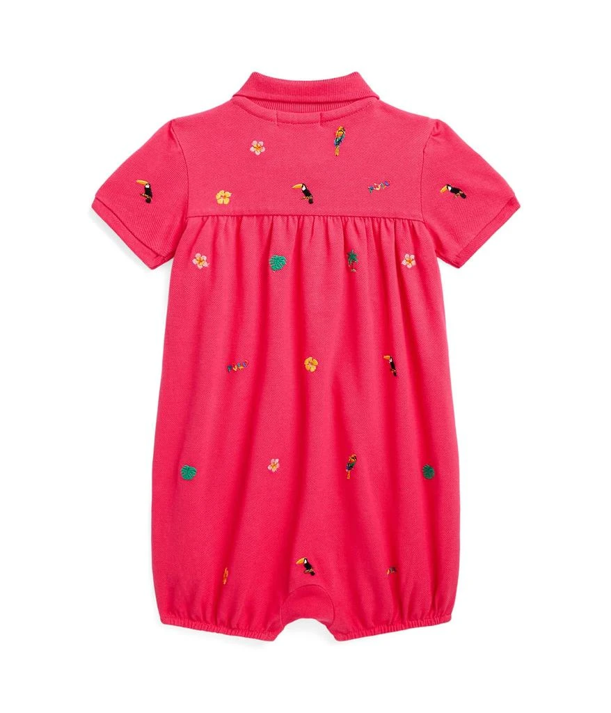 商品Ralph Lauren|Tropical-Embroidery Mesh Polo Shortall (Infant),价格¥369,第2张图片详细描述