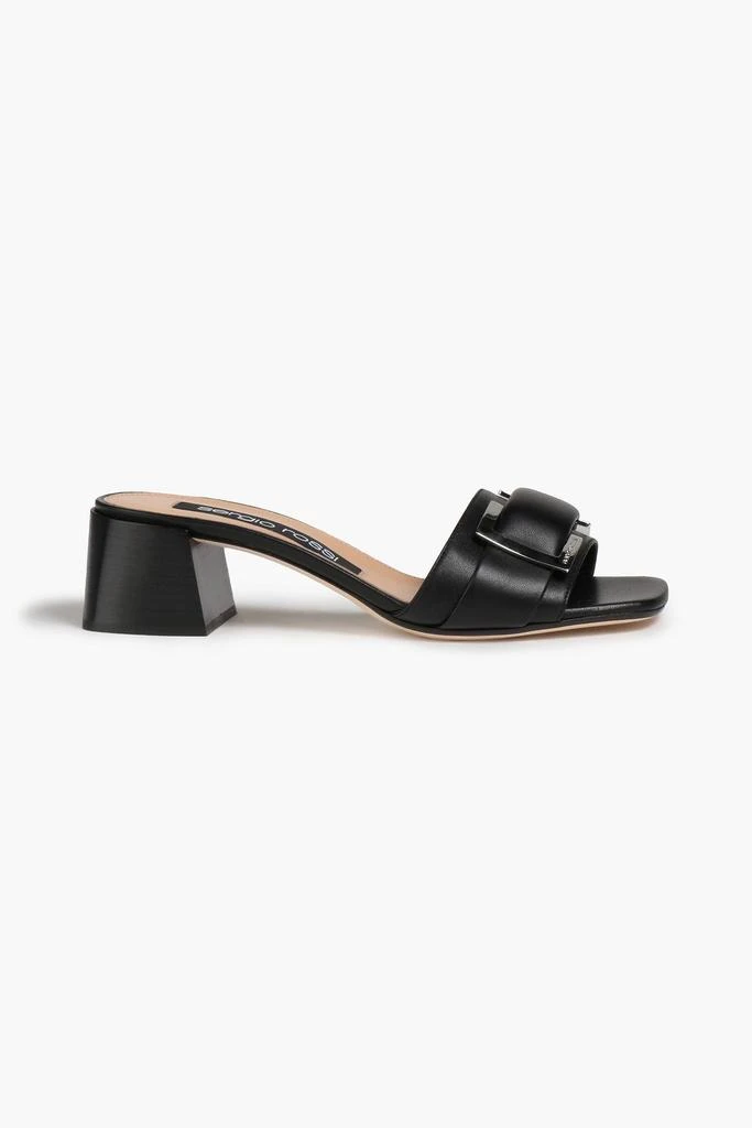 商品Sergio Rossi|Buckle-embellished leather mules,价格¥2420,第1张图片