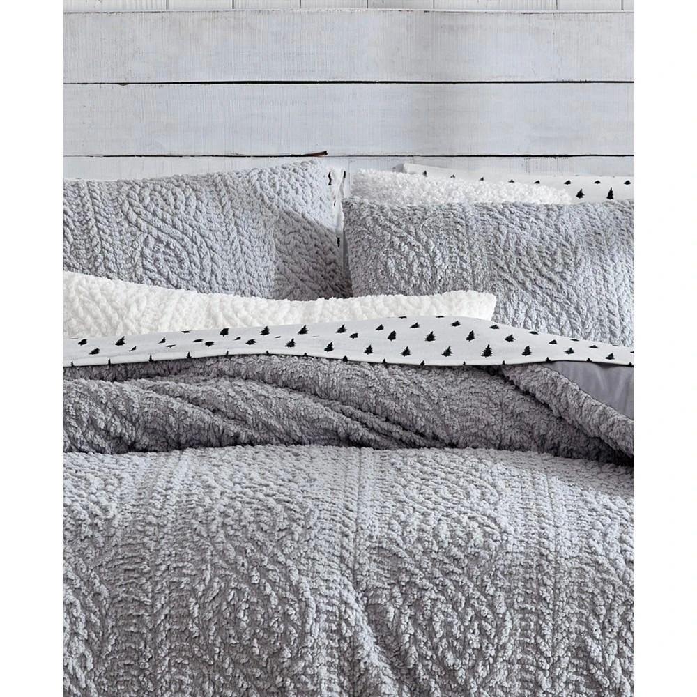 商品BASS OUTDOOR|G.H. Bass & Co. Cable Knit Pin Sonic Sherpa Comforter Set,价格¥1122,第3张图片详细描述