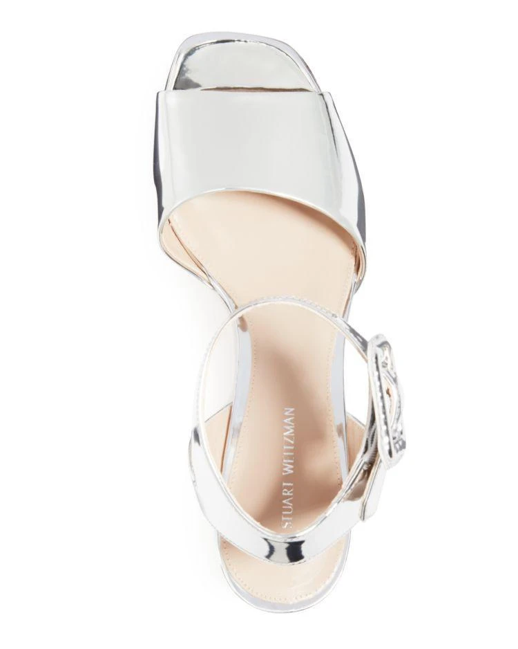 商品Stuart Weitzman|Women's Newdeal Leather Platform Ankle Strap Sandals ,价格¥1527,第3张图片详细描述