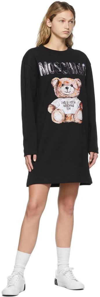 商品Moschino|Black Painted Teddy Bear Sweatshirt Dress,价格¥2927,第4张图片详细描述