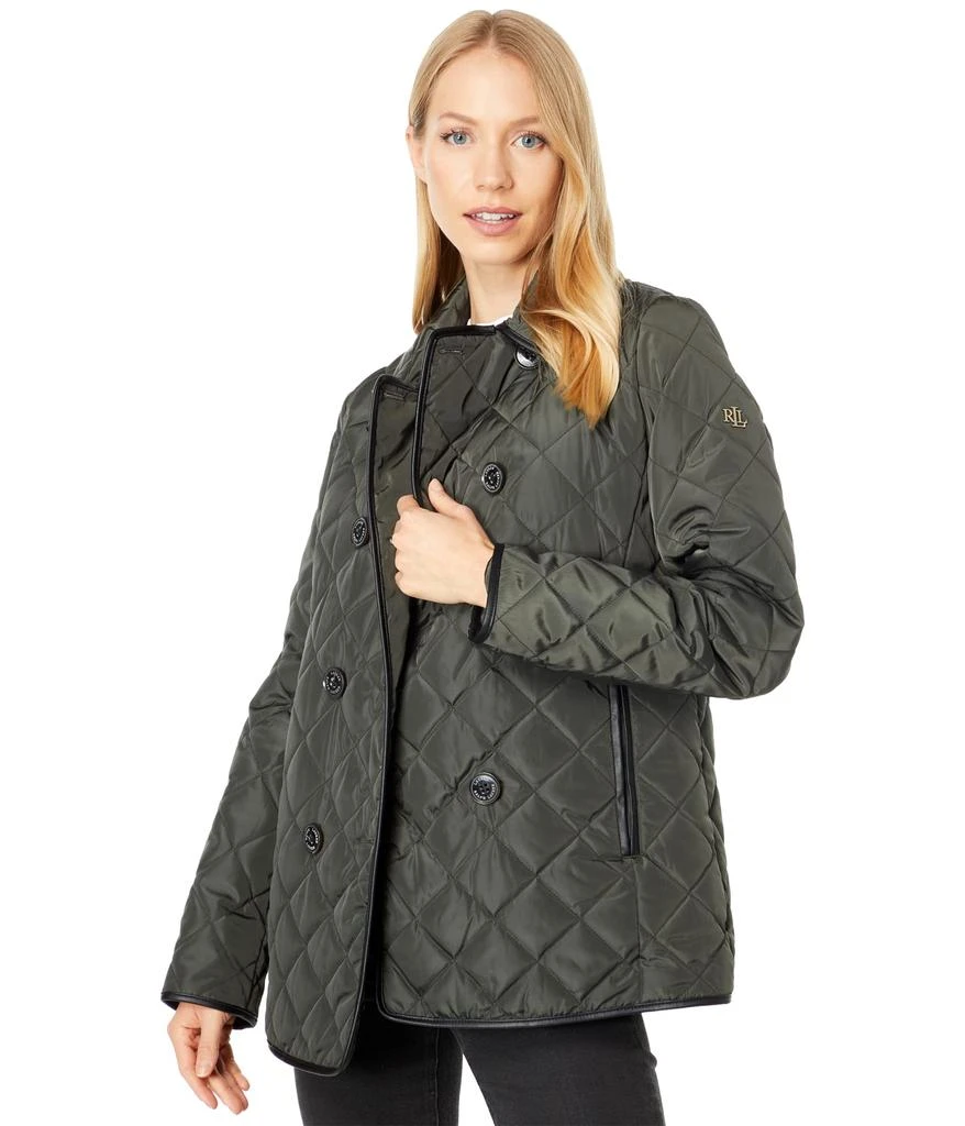 商品Ralph Lauren|Quilted Peacoat Jacket w/Trim,价格¥1268,第1张图片