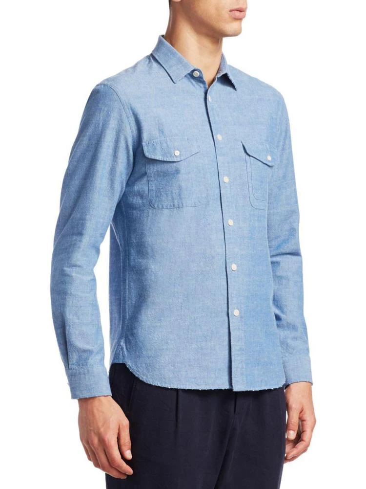 商品Kent & Curwen|Bramley Cotton Button-Down Shirt,价格¥624,第3张图片详细描述