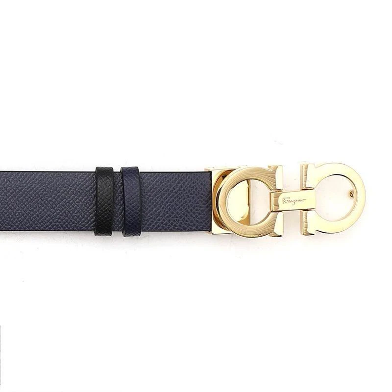 商品Salvatore Ferragamo|Salvatore Ferragamo 菲拉格慕 女士深蓝色皮革腰带 23-A565-674552,价格¥4151,第3张图片详细描述
