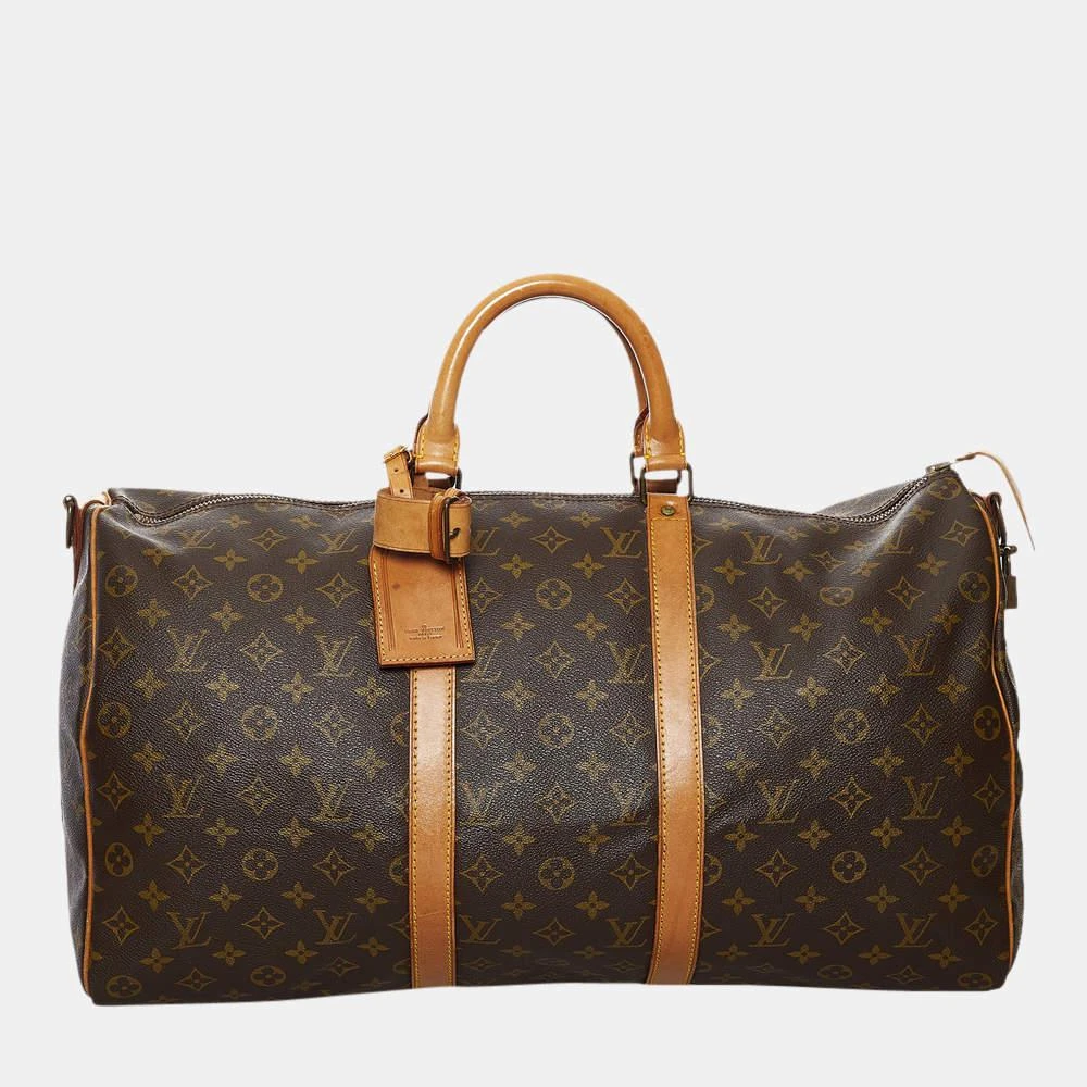 商品[二手商品] Louis Vuitton|Louis Vuitton Brown Monogram Keepall Bandouliere 50,价格¥8815,第1张图片