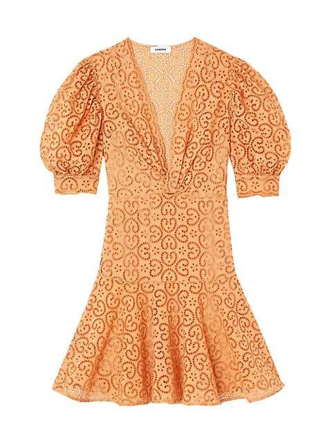 商品Sandro|Kendal Broderie Anglaise Dress,价格¥1641,第1张图片