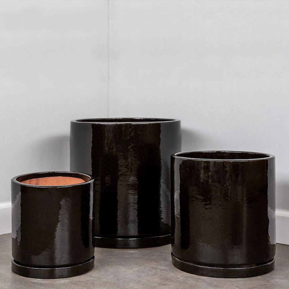 商品CAMPANIA INTERNATIONAL|I/O Series Cylinder Planter, Set of 3,价格¥3431,第1张图片详细描述