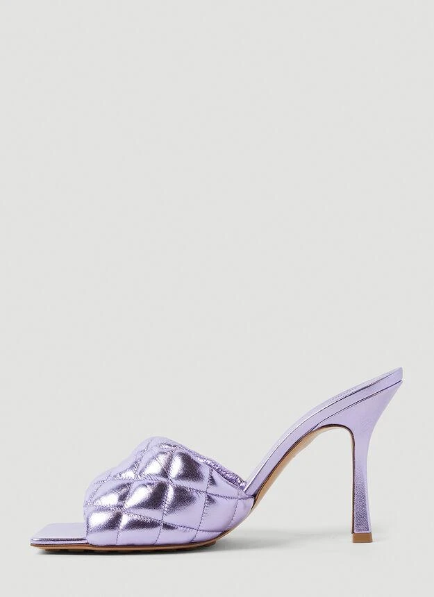 商品Bottega Veneta|Padded High Heel Mules in Purple,价格¥8642,第3张图片详细描述