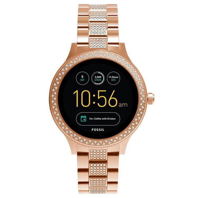 商品Fossil|Q Women's Venture Gen 3 Rose Gold-Tone Stainless Steel Touchscreen Smart Watch 42mm,价格¥2056,第1张图片