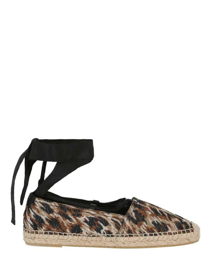 商品Yves Saint Laurent|Leopard-Print Espadrille Flats,价格¥1491,第1张图片