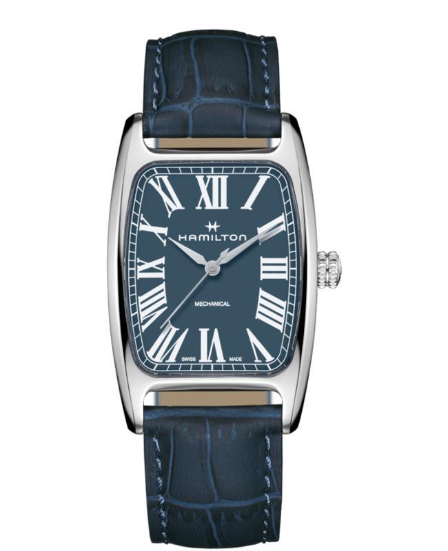 商品Hamilton|Hamilton Boulton Mechanical Blue Dial Blue Leather Strap Men's Watch H13519641,价格¥4116,第1张图片