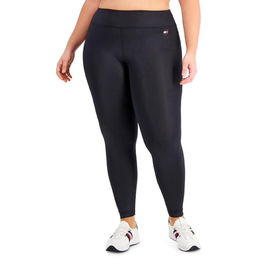 Tommy Hilfiger Sport Womens Plus High Rise Fitness Athletic Leggings商品第1张图片规格展示