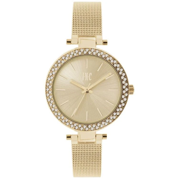 商品INC International|Women's Gold-Tone or Stainless Steel Mesh Bracelet Watch 36mm IN035G, Created for Macy's,价格¥222,第1张图片