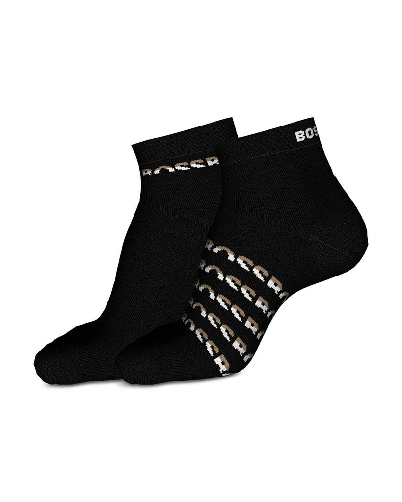 商品Hugo Boss|Cotton Blend Icon Logo Ankle Socks, Pack of 2,价格¥105,第1张图片详细描述