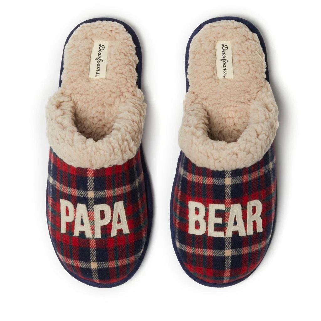 商品Dear Foams|Men's Papa Bear Plaid Scuff Slipper,价格¥153,第1张图片