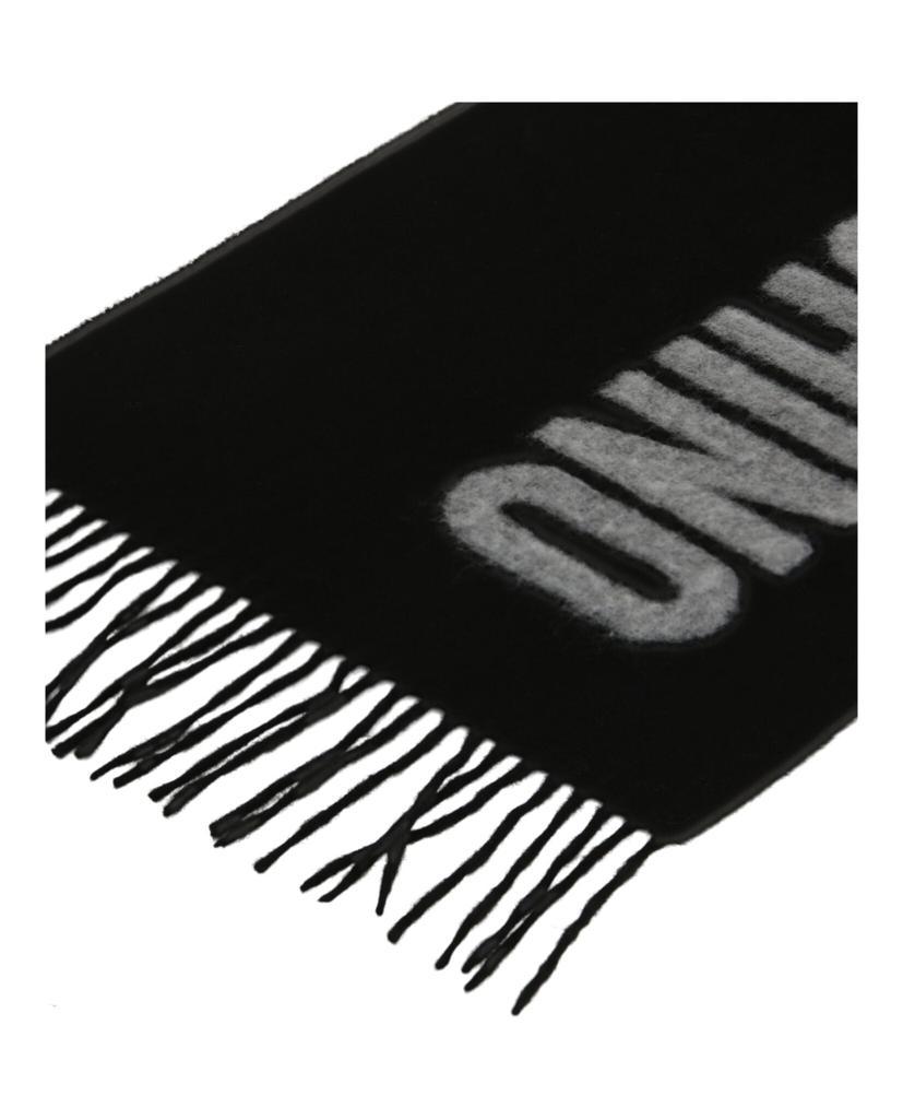 商品Moschino|Logo Fringe Wool Scarf,价格¥656,第5张图片详细描述