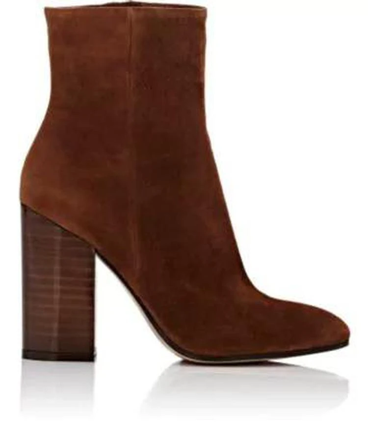 商品Gianvito Rossi|Lacquered-Heel Ankle Boots,价格¥7921,第1张图片