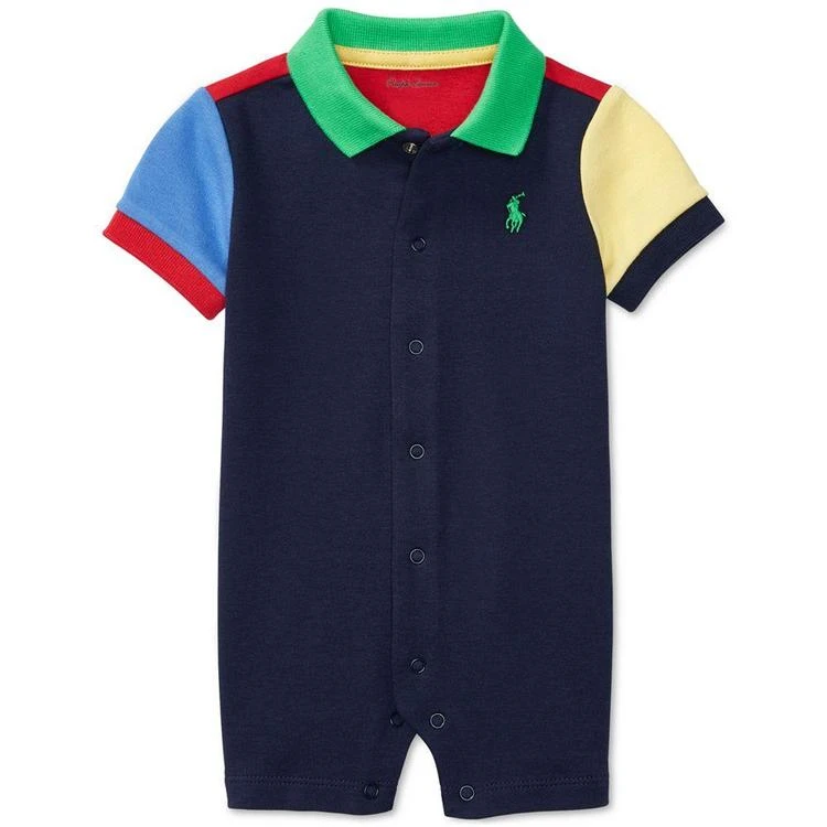 商品Ralph Lauren|Colorblocked Shortall, Baby Boys (0-24 months),价格¥133,第4张图片详细描述