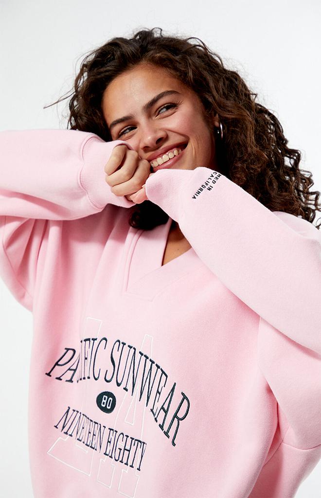 Shop Pacific Sunwear 1980 LA V-Neck Sweatshirt on Sale at