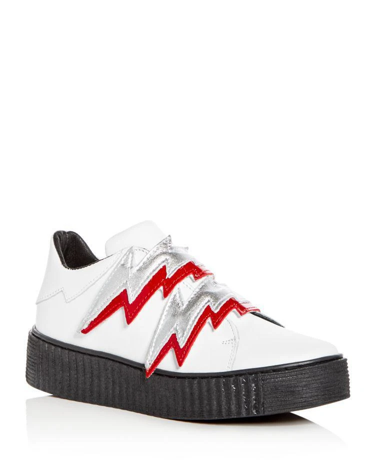 商品Modern Vice|Women's Bolt Embellished Leather Creeper Sneakers,价格¥669,第1张图片