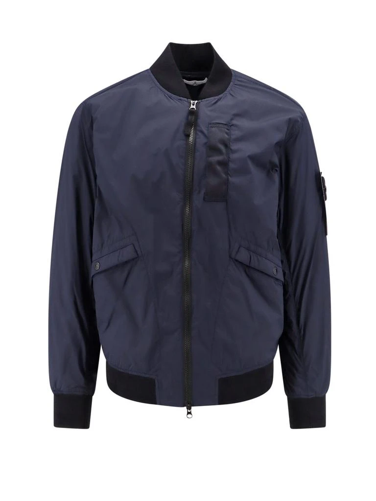 商品Stone Island|Stone Island Logo Patch Zip-Up Bomber Jacket,价格¥4645,第1张图片