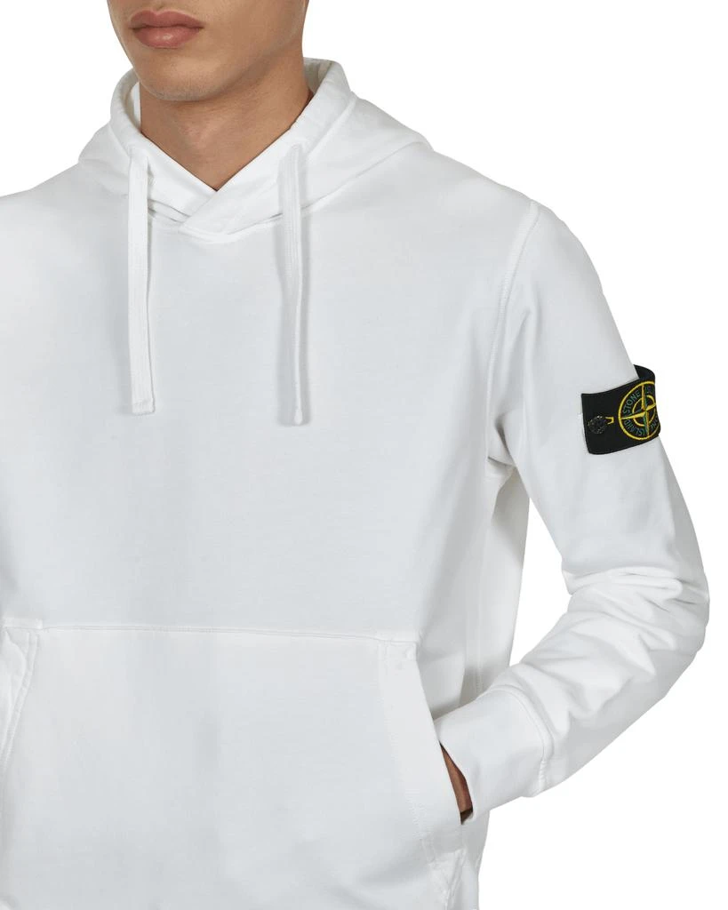 商品Stone Island|Garment Dyed Basic Hooded Sweatshirt White,价格¥1369,第5张图片详细描述