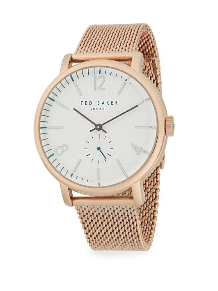 商品Ted Baker London|Round Stainless Steel Mesh Bracelet Watch,价格¥878,第1张图片