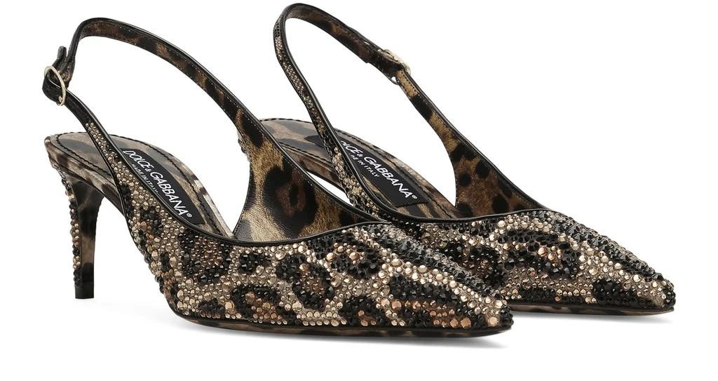 商品Dolce & Gabbana|水钻缀饰缎面露跟鞋,价格¥15186,第2张图片详细描述