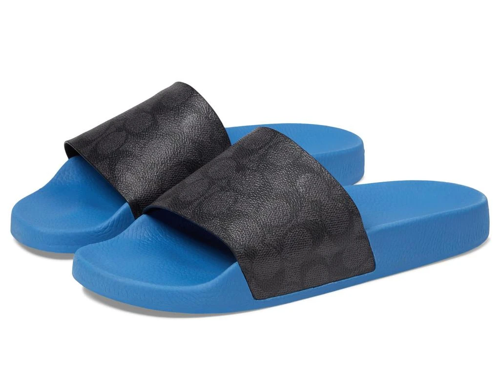 商品Coach|Signature Coated Canvas Pool Slide,价格¥721,第1张图片