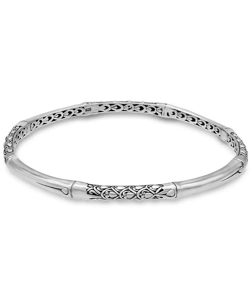 商品DEVATA|Bali Bamboo Bangle Bracelet in Sterling Silver,价格¥524,第2张图片详细描述