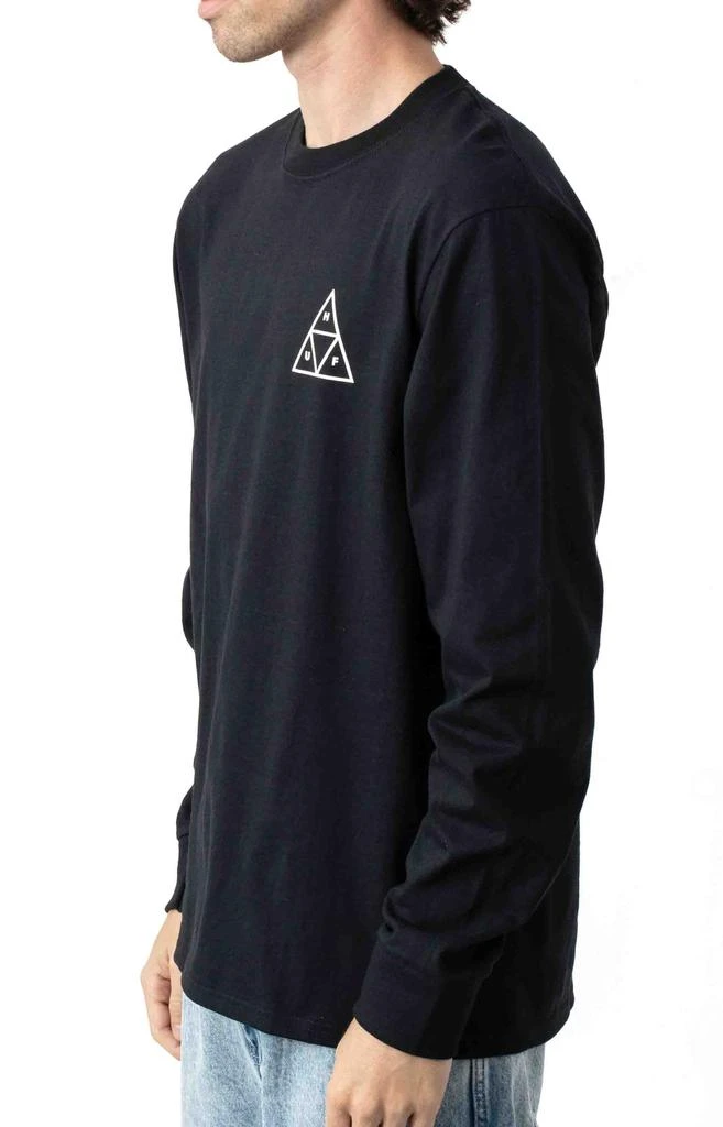 商品HUF|Essential TT L/S Shirt - Black ,价格¥104,第2张图片详细描述